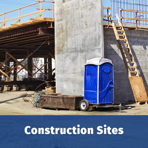 porta potties at a construction site in Albany County NY